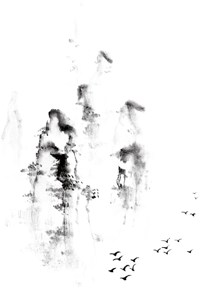 古风水墨山水中国风背景素材