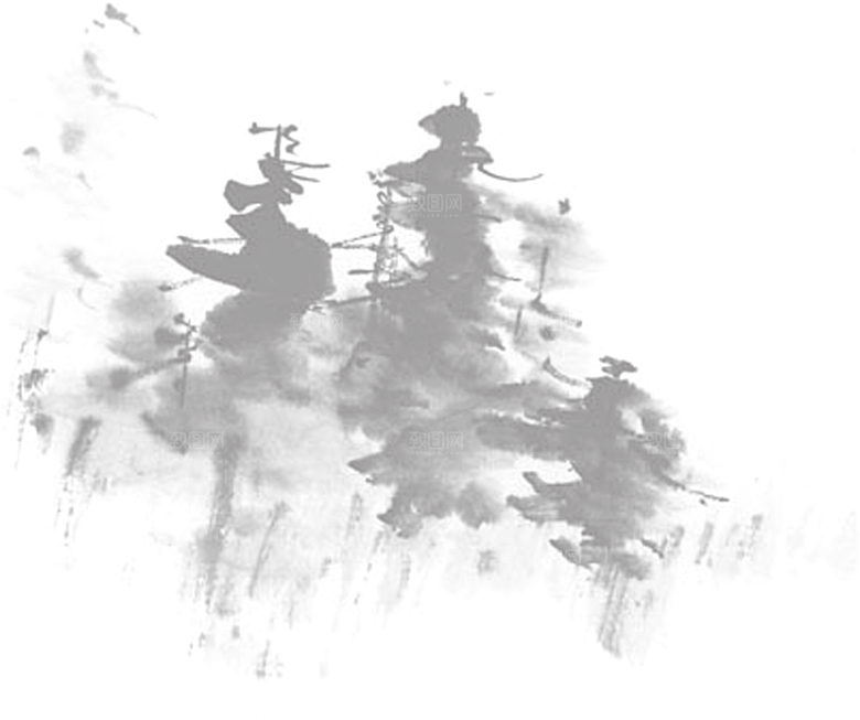 中式山水山脉山峰背景元素