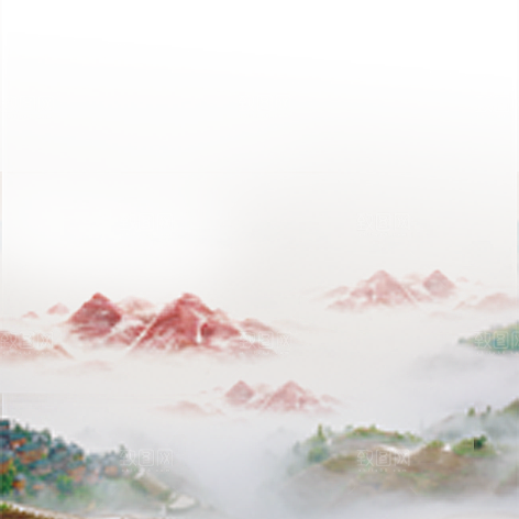 中式山水山脉山峰背景元素