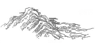中式山水山脉山峰背景元素