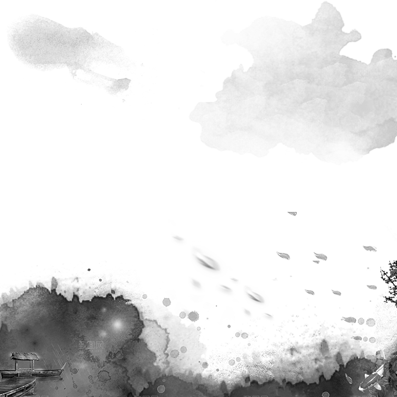 古风水墨山水中国风背景素材
