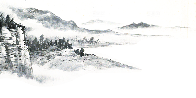 古风水墨山水中国风背景素材