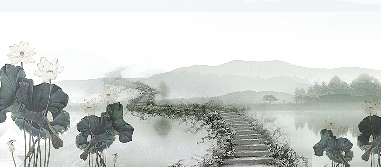 古风水墨山水中国风背景素材