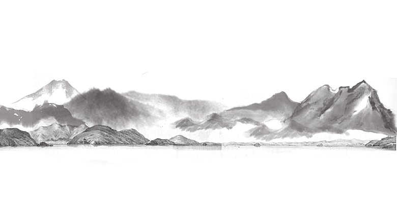 古风水墨山水中国风背景素材