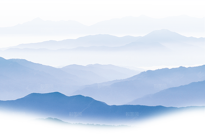 中式山水山脉山峰背景元素