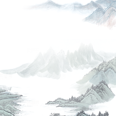 中式山水山脉山峰背景元素