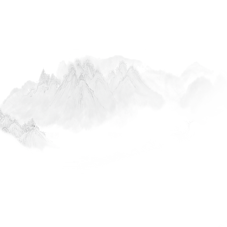 中式山水山脉山峰背景元素
