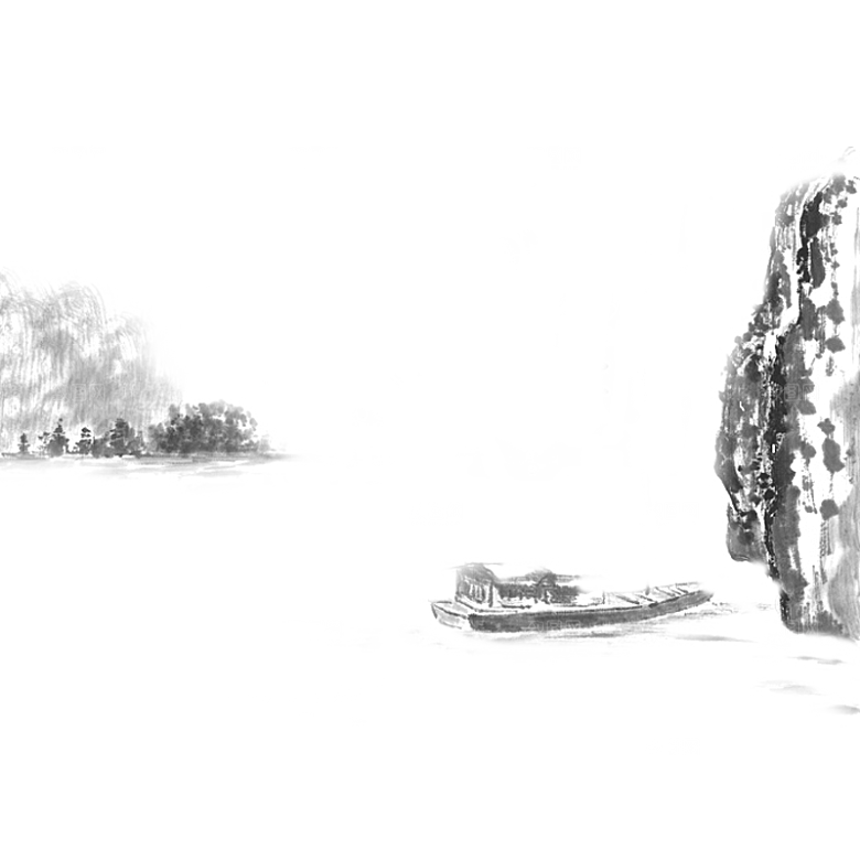 古风水墨山水中国风背景素材