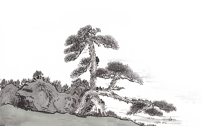 古风水墨山水中国风背景素材