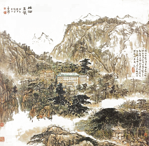 古风水墨山水中国风背景素材