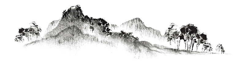 中式山水山脉山峰背景元素