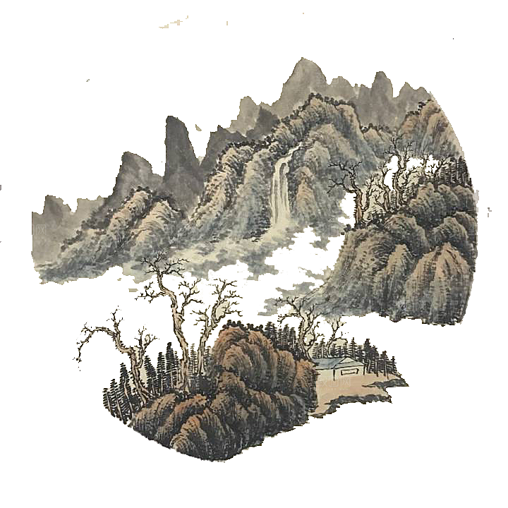 古风水墨山水中国风背景素材