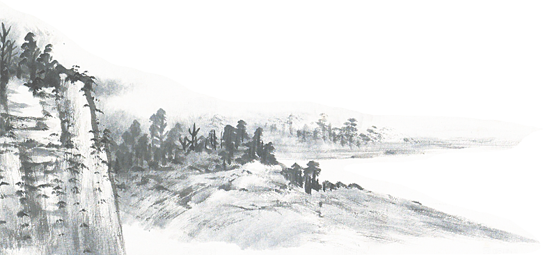 中式山水山脉山峰背景元素