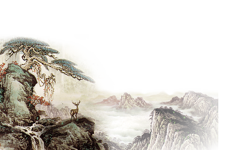 古风水墨山水中国风背景素材