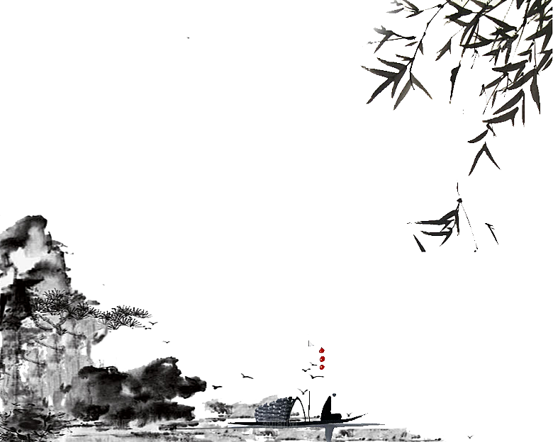 古风水墨山水中国风背景素材