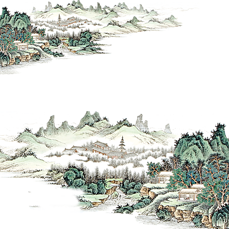 古风水墨山水中国风背景素材