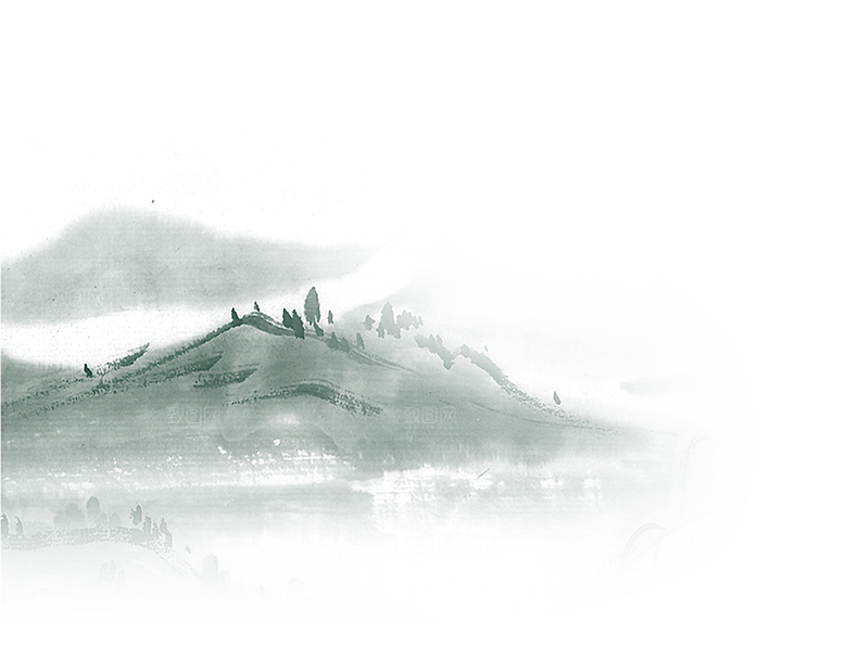 中式山水山脉山峰背景元素
