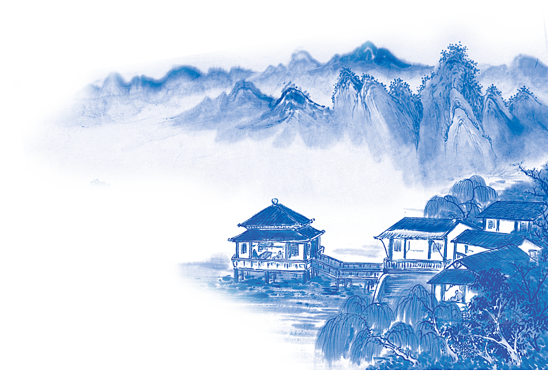古风水墨山水中国风背景素材
