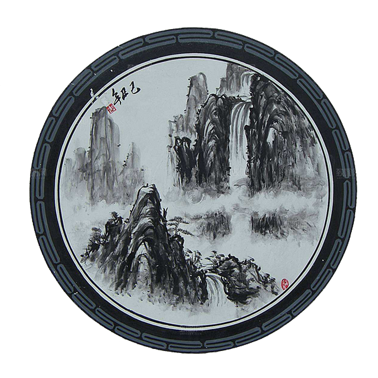 古风水墨山水中国风背景素材