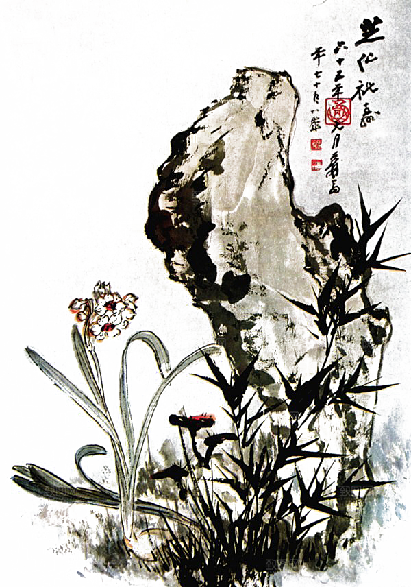 中式山水山脉山峰背景元素