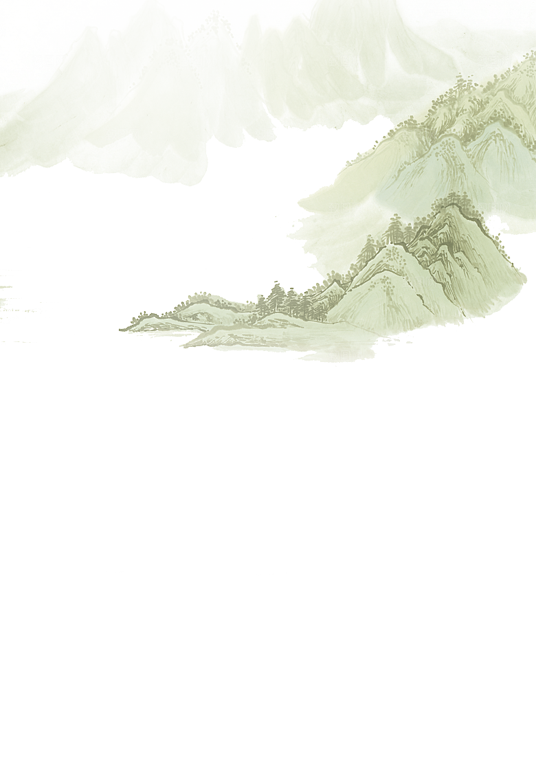 中式山水山脉山峰背景元素