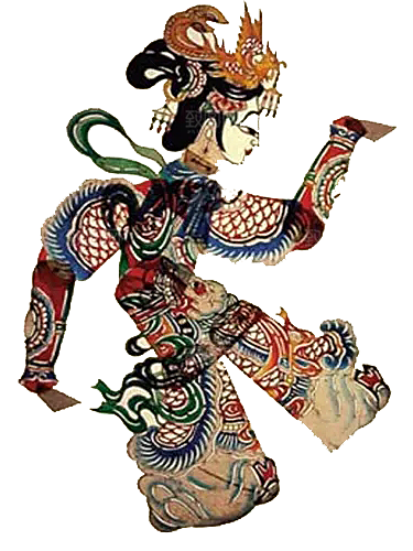传统艺术皮影图案免扣元素