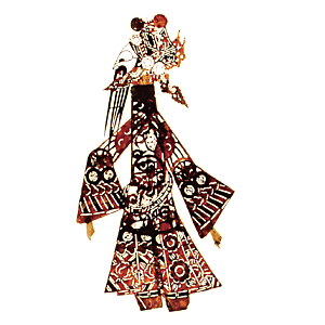 中国风戏曲民俗古典皮影剪纸