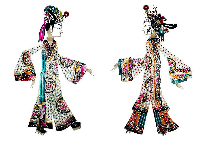 传统艺术皮影图案中国风素材