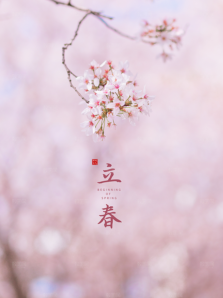 你好春天春意盎然立春设计
