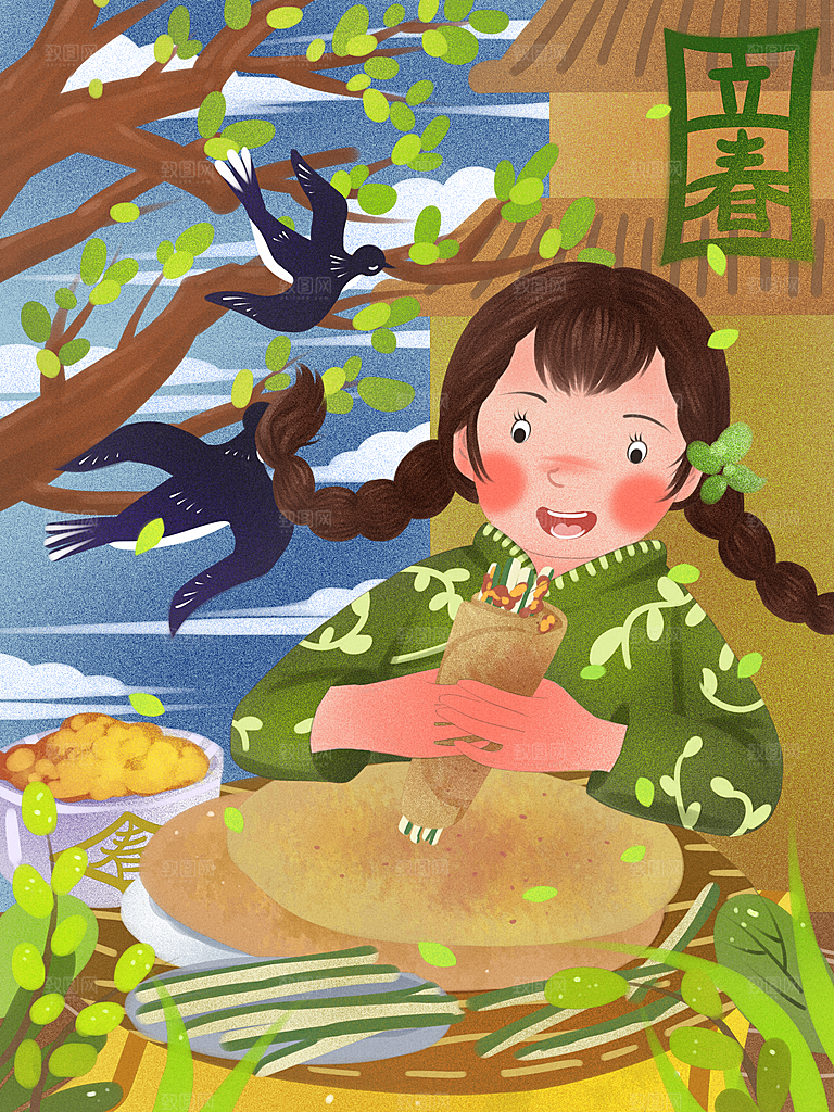 立春时节春意盎然传统节气