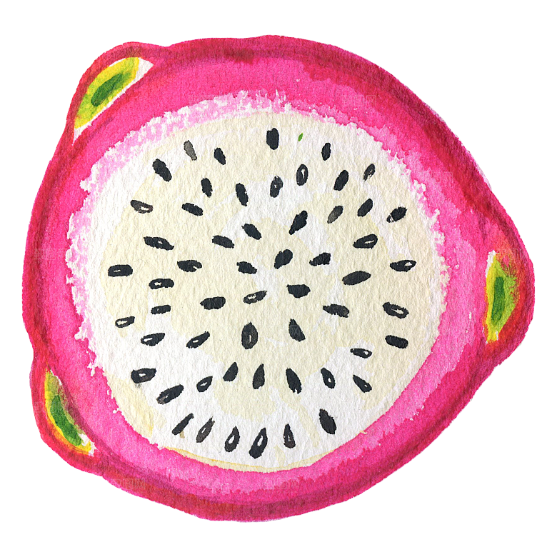 手绘水彩水果素菜美食元素
