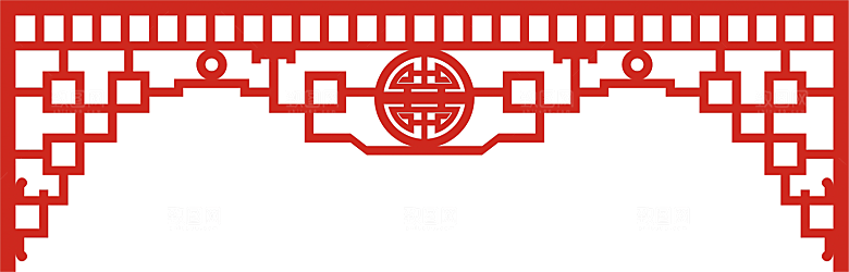 古风花纹边框装饰免扣元素