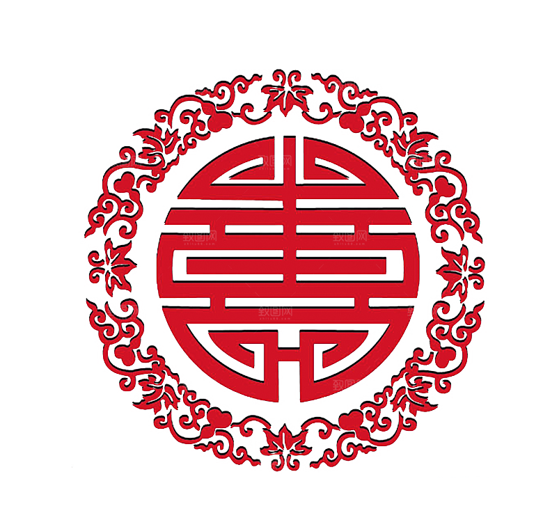 中国风传统花纹窗花边框元素