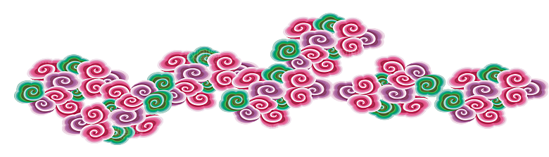 古风花纹边框装饰扇子免扣元素