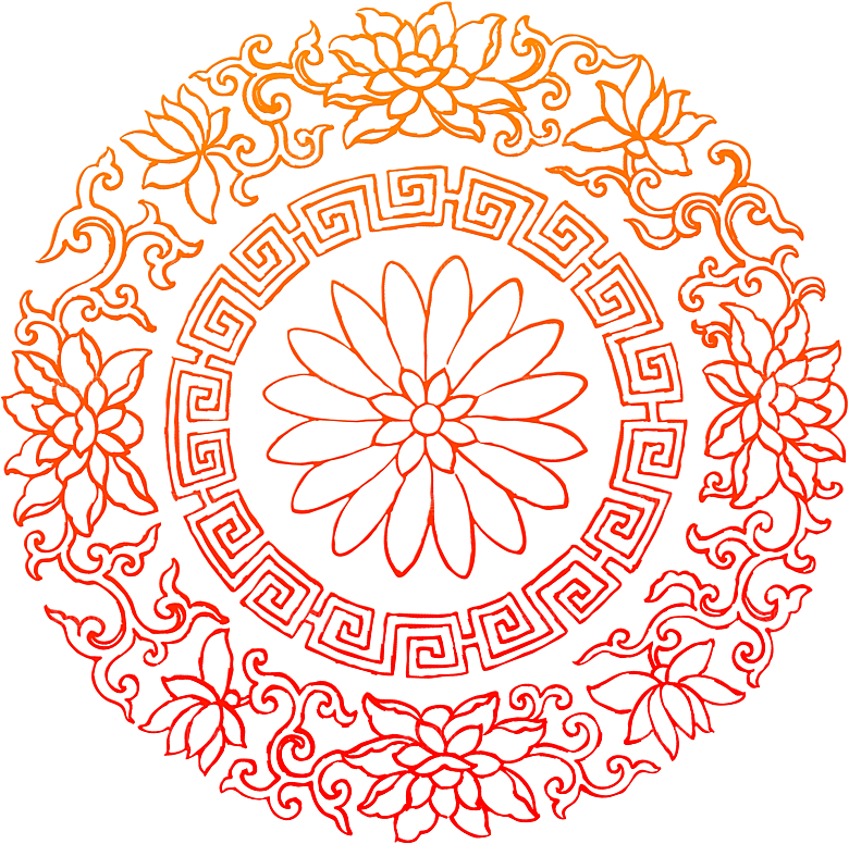 中国风传统花纹窗花边框元素