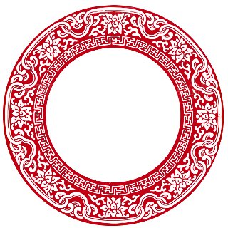 中国风传统花纹窗花边框元素