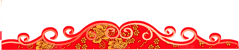 古风花纹边框装饰扇子免扣元素