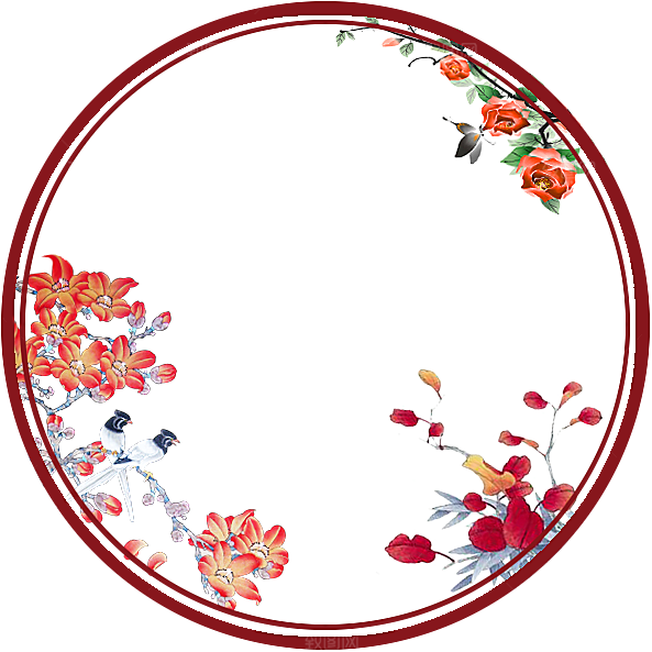 中国风传统花纹窗花边框元素