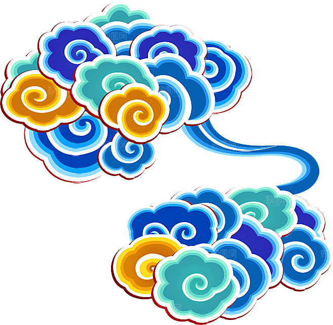 古风花纹边框装饰祥云免扣元素