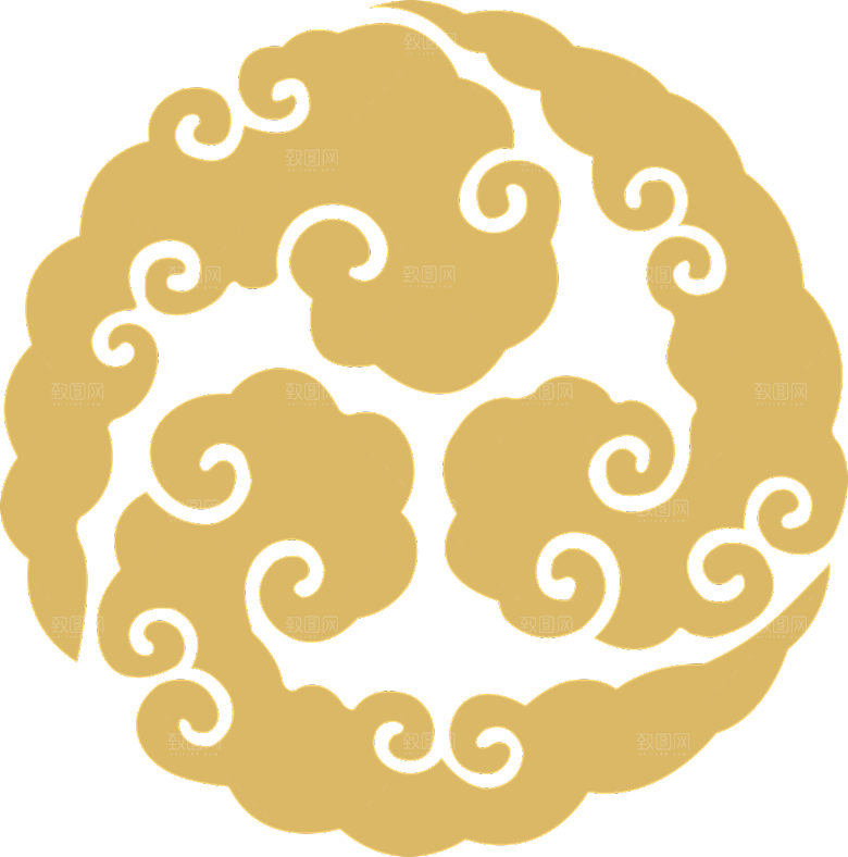中国风花纹边框祥云PNG素材