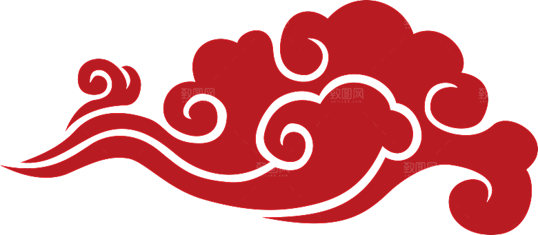 中国风花纹边框祥云PNG素材
