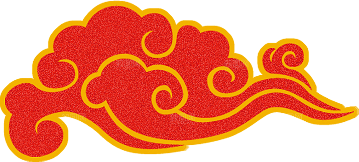 古风花纹边框装祥云饰免扣元素