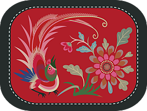 中国风中式传统刺绣图案花鸟模版