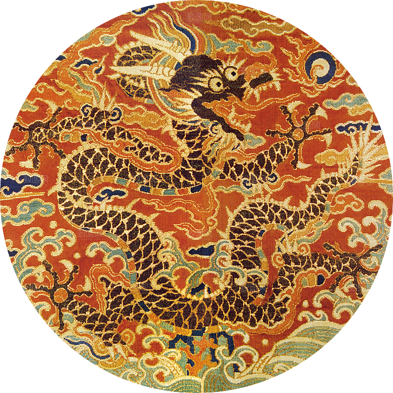 简约大气刺绣图案免扣元素