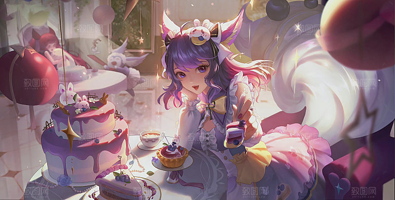 妲己 女仆咖啡新版 蓝莓慕斯