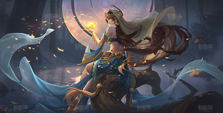 王者荣耀皮肤 海月 幻泉雾影
