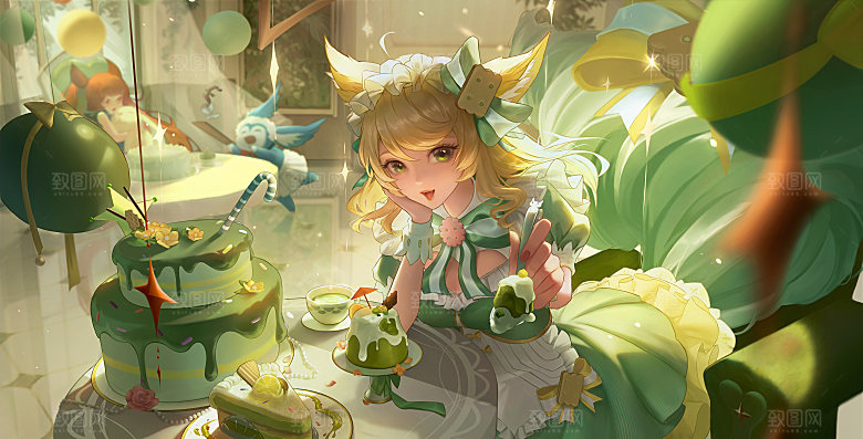 妲己 女仆咖啡新版 抹茶甜心