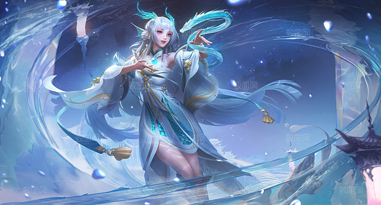 王者荣耀皮肤 西施 游龙清影
