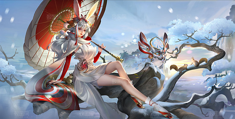 王者荣耀皮肤 公孙离瑞雪灵祝
