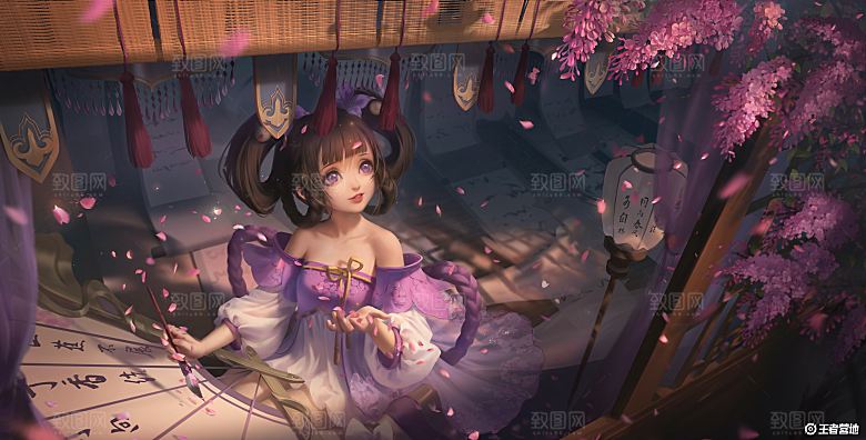 王者荣耀皮肤 小乔丁香结